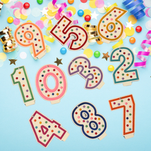 Load image into Gallery viewer, Single Number Candle Earrings