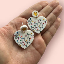 Load image into Gallery viewer, Tangled Lights Heart Earrings