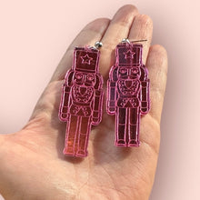 Load image into Gallery viewer, Pink Christmas Toy Soldier Earrings