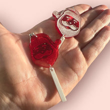 Load image into Gallery viewer, Vintage Santa Lollipop Earrings