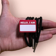 Load image into Gallery viewer, Hello My Name Is Tag Bolo Tie