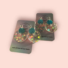 Load image into Gallery viewer, Snowflake Glitter Dangle Earrings