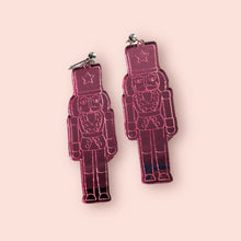 Load image into Gallery viewer, Pink Christmas Toy Soldier Earrings