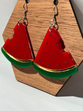 Load image into Gallery viewer, Watermelon Bite Acrylic Earrings