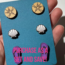Load image into Gallery viewer, Sand Dollar Stud Earrings