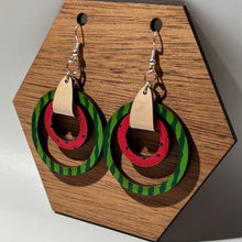Load image into Gallery viewer, Watermelon Circle Earrings