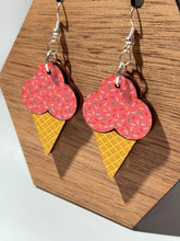 Load image into Gallery viewer, Ice Cream Cone Earrings