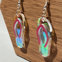 Load image into Gallery viewer, Flip Flop Acrylic Dangle Earrings