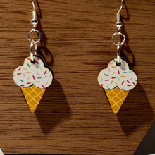 Load image into Gallery viewer, Ice Cream Cone Earrings