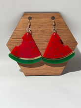 Load image into Gallery viewer, Watermelon Bite Acrylic Earrings