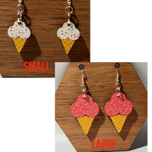 Load image into Gallery viewer, Ice Cream Cone Earrings