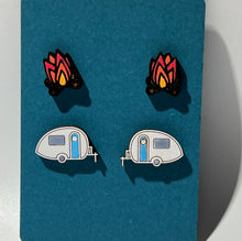 Load image into Gallery viewer, Camping Stud Earring Set