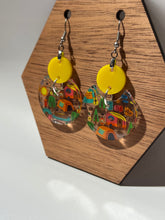 Load image into Gallery viewer, Camping Acrylic Circle Earrings