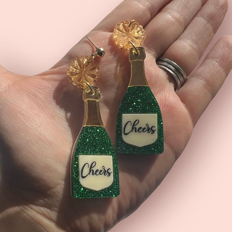 Cheers! Champagne Earrings