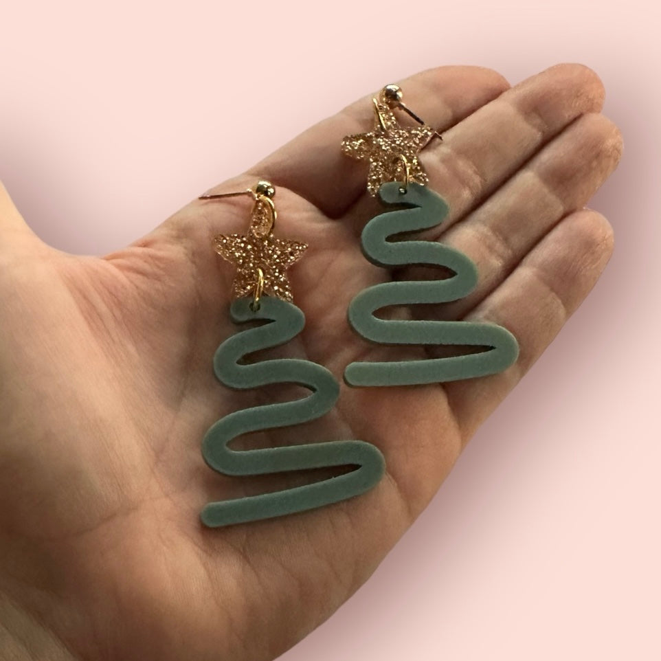 Squiggly Tree Earrings