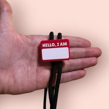 Load image into Gallery viewer, Hello My Name Is Tag Bolo Tie
