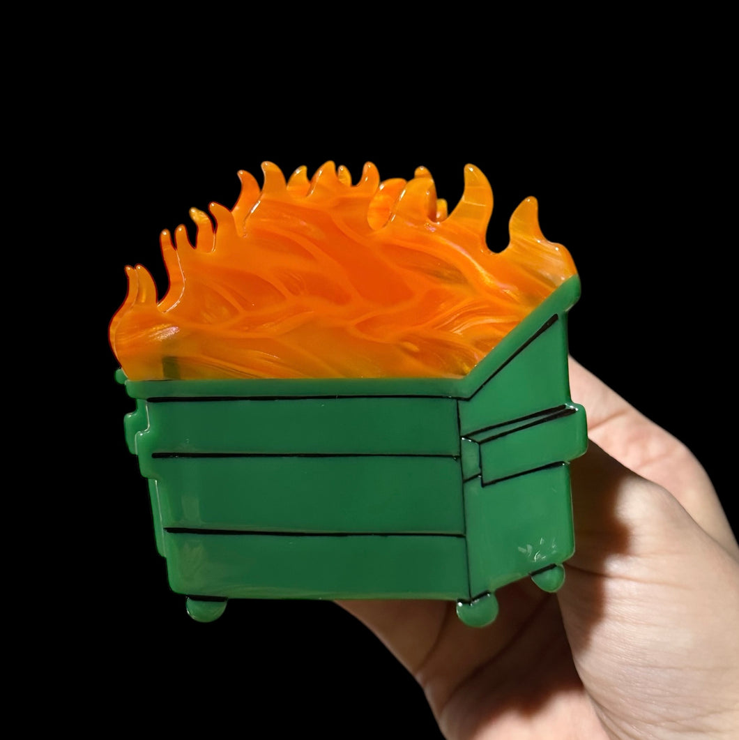 Dumpster Fire Hair Claw