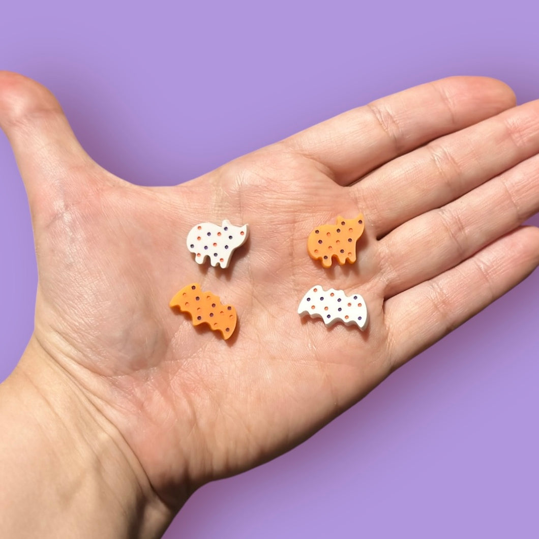 Halloween Frosted Animal Crackers Stud Earrings