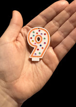 Load image into Gallery viewer, Single Number Candle Earrings
