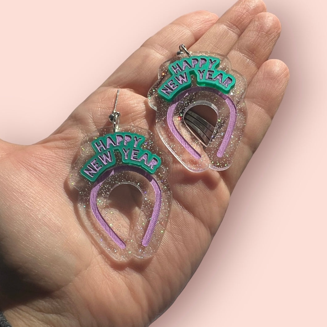 New Year’s Headband Earrings