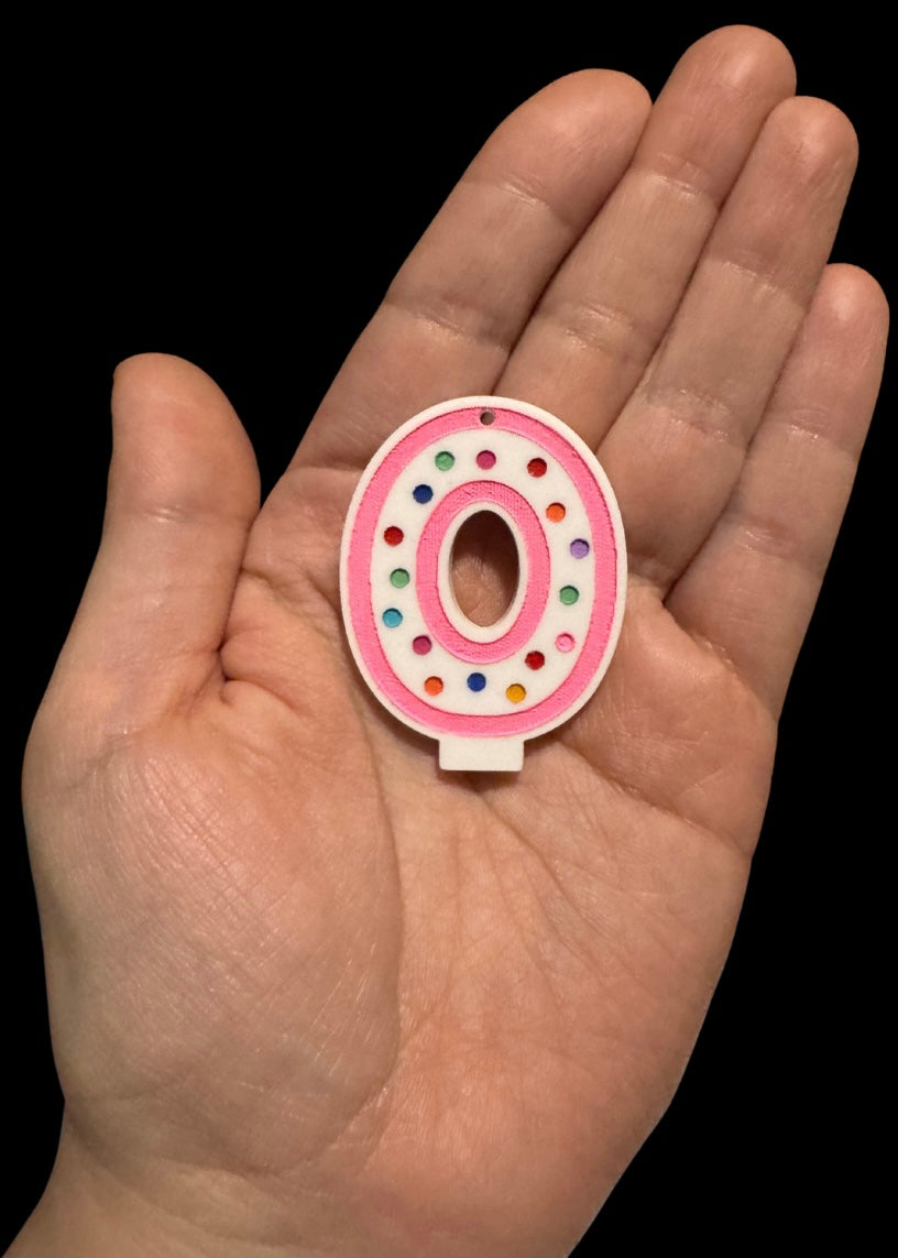 Single Number Candle Earrings