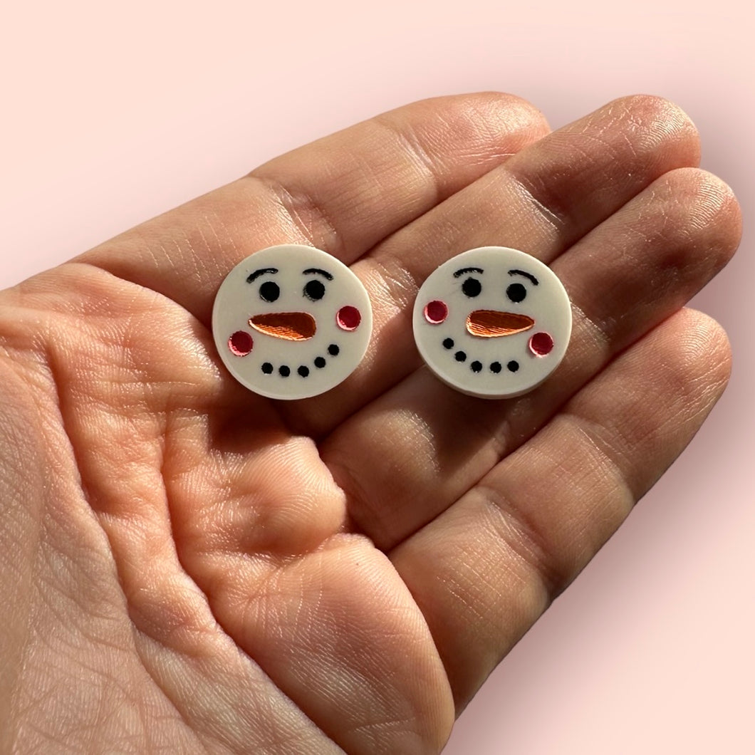 Snowman Face Studs