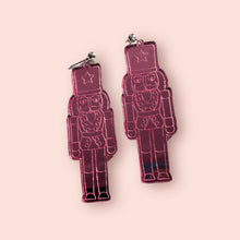 Load image into Gallery viewer, Pink Christmas Toy Soldier Earrings
