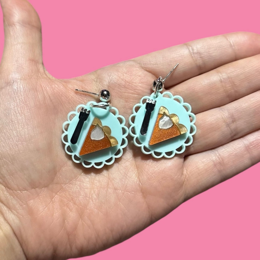 Pumpkin Pie Plate Earrings