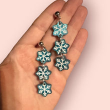 Load image into Gallery viewer, Snowflake Stack Earrings
