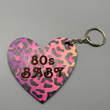 Load image into Gallery viewer, 80s Baby Lisa Frank Inspired Keychain
