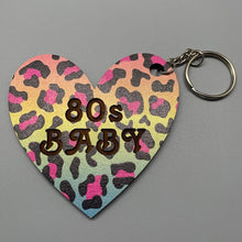 Load image into Gallery viewer, 80s Baby Lisa Frank Inspired Keychain
