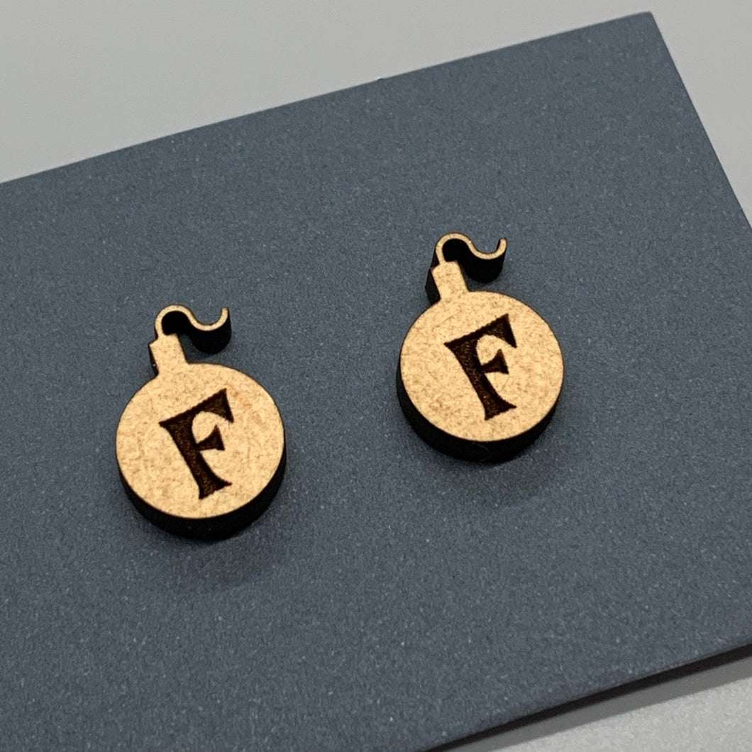 F Bomb Stud Earrings