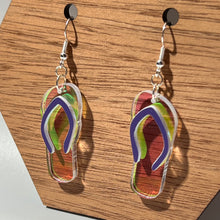 Load image into Gallery viewer, Flip Flop Acrylic Dangle Earrings
