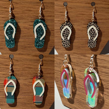 Load image into Gallery viewer, Flip Flop Acrylic Dangle Earrings
