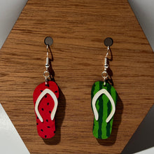 Load image into Gallery viewer, Flip Flop Acrylic Dangle Earrings
