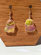 Load image into Gallery viewer, Iridescent Acrylic Jellyfish Earrings
