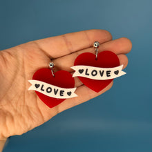 Load image into Gallery viewer, Love Banner Earrings
