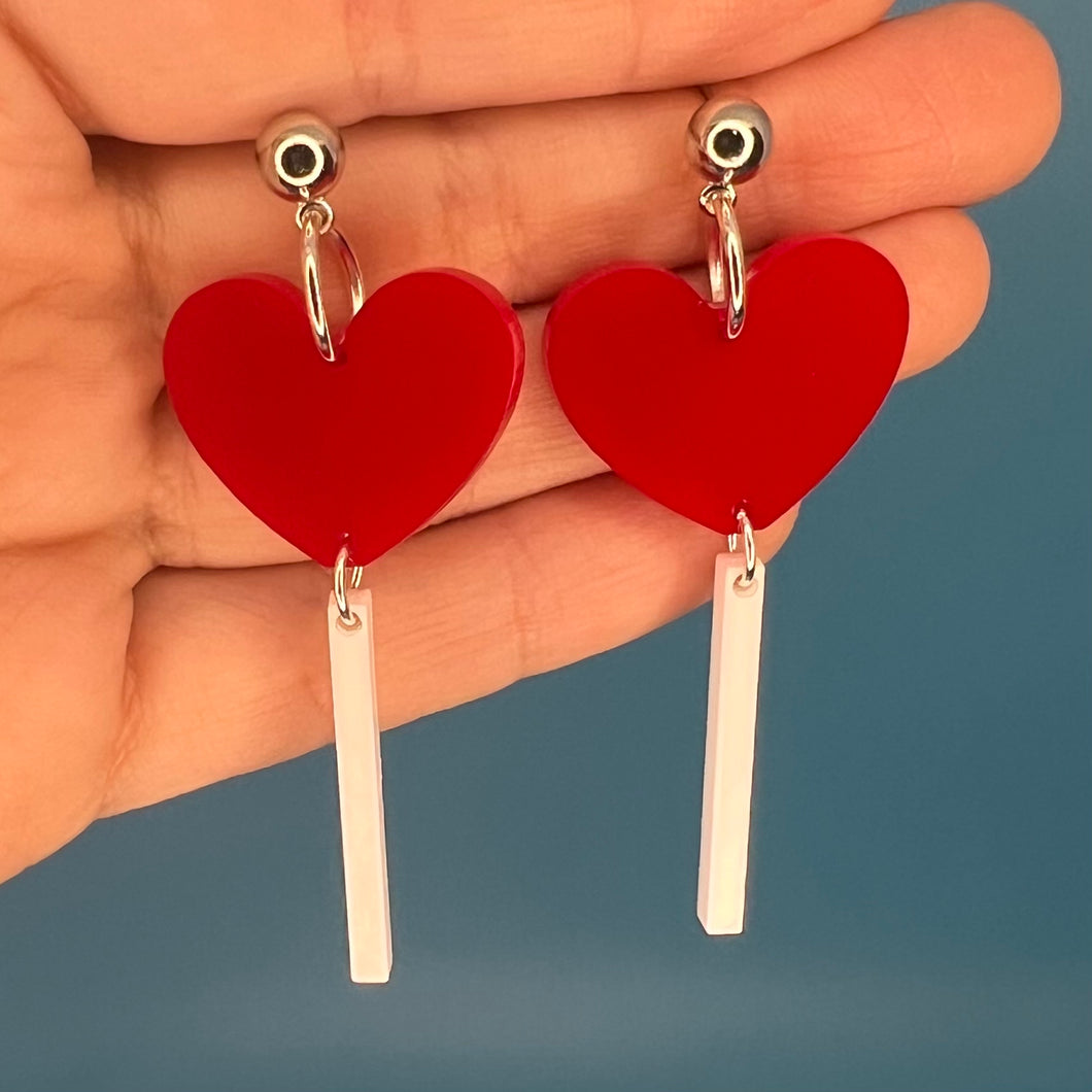 Heart Lollipop Earrings