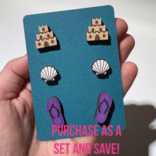 Load image into Gallery viewer, White Clam Shell Stud Earrings
