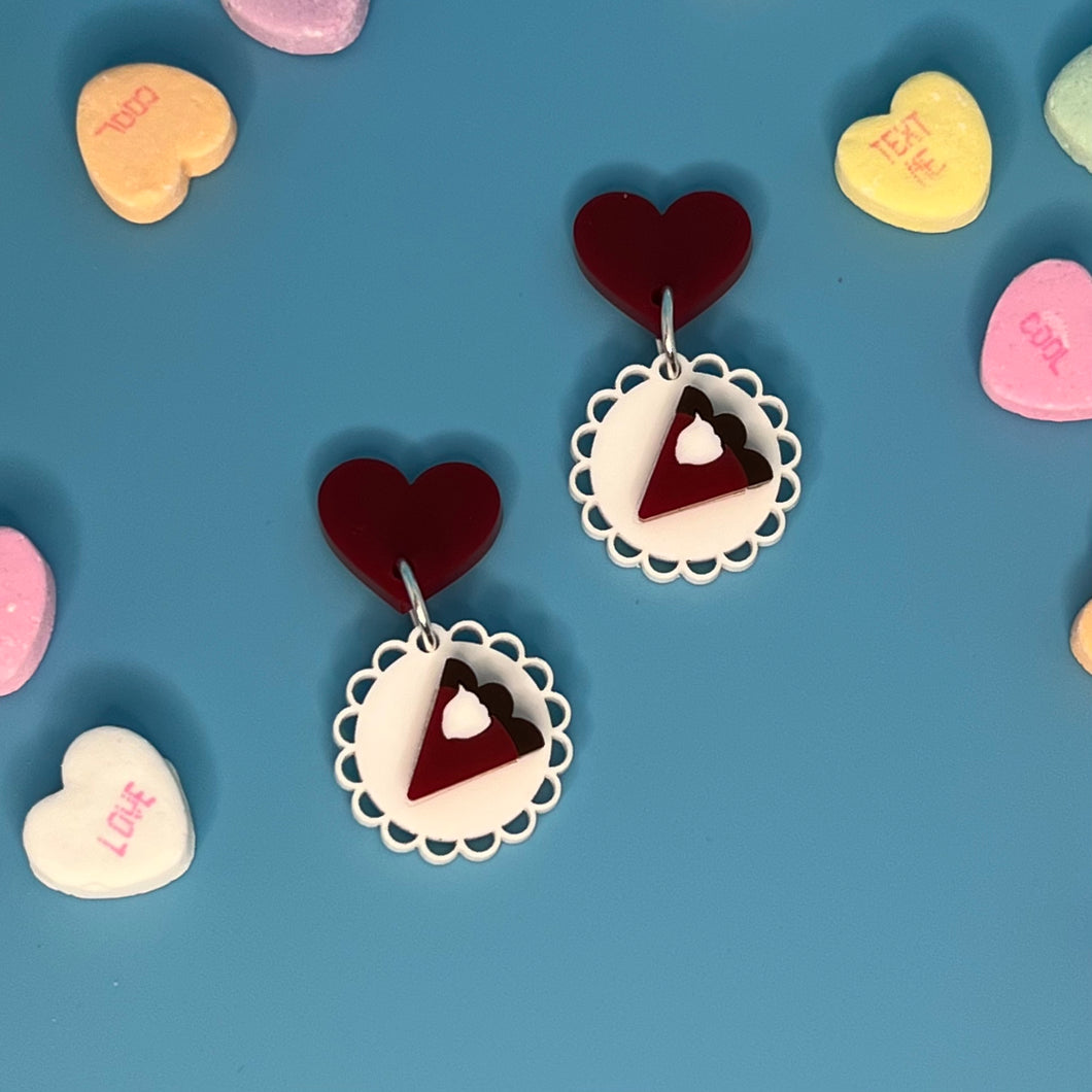 Red Velvet Cheesecake Earrings