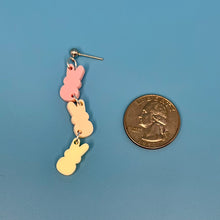 Load image into Gallery viewer, Marshmallow Bunny Dangle Earrings
