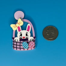 Load image into Gallery viewer, Easter Bunny Basket Earrings
