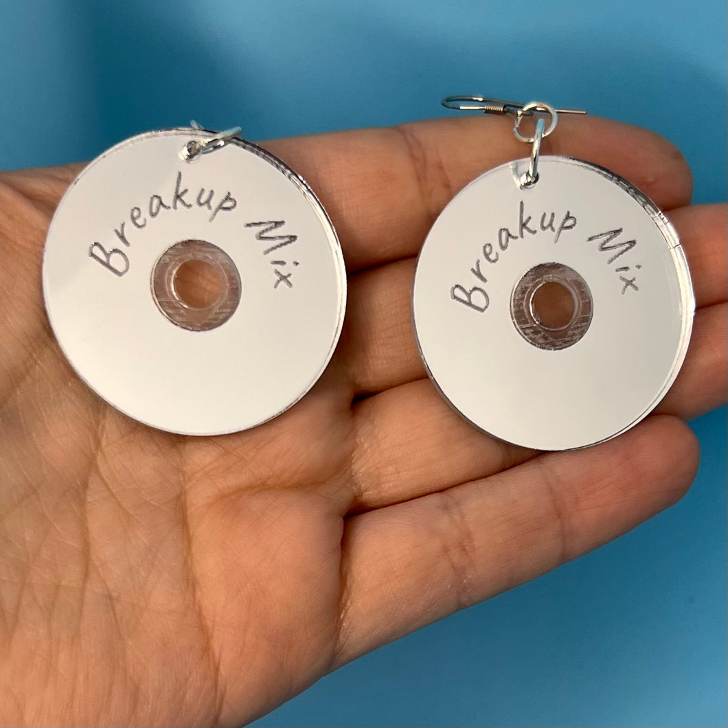 Breakup Mix CD Earrings