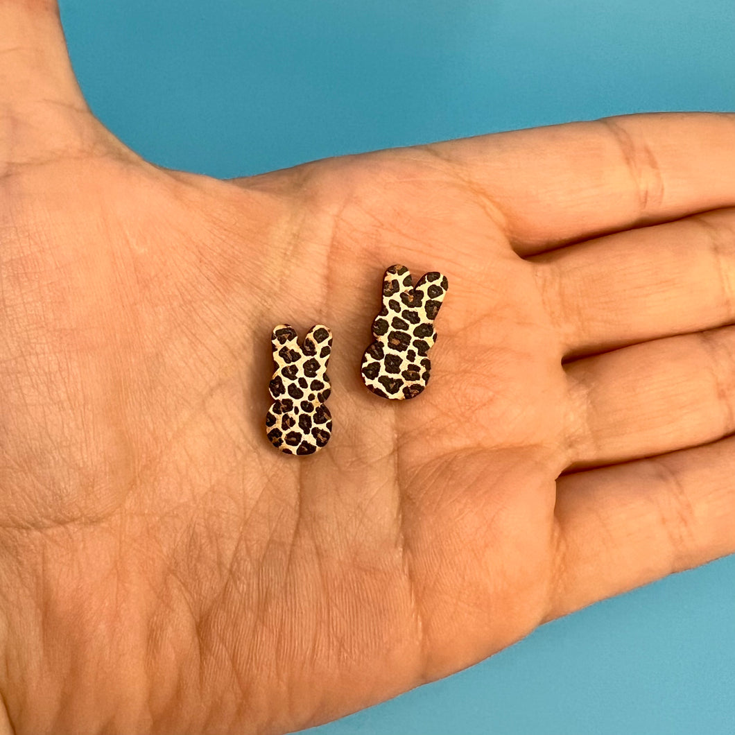 Leopard Bunny Studs