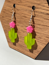 Load image into Gallery viewer, Cactus Acrylic Dangle Earrings
