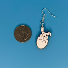 Load image into Gallery viewer, Bunny in Egg Dangle Earrings
