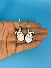 Load image into Gallery viewer, Bunny in Egg Dangle Earrings
