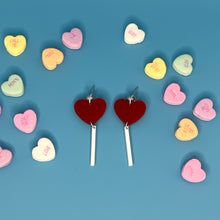 Load image into Gallery viewer, Heart Lollipop Earrings
