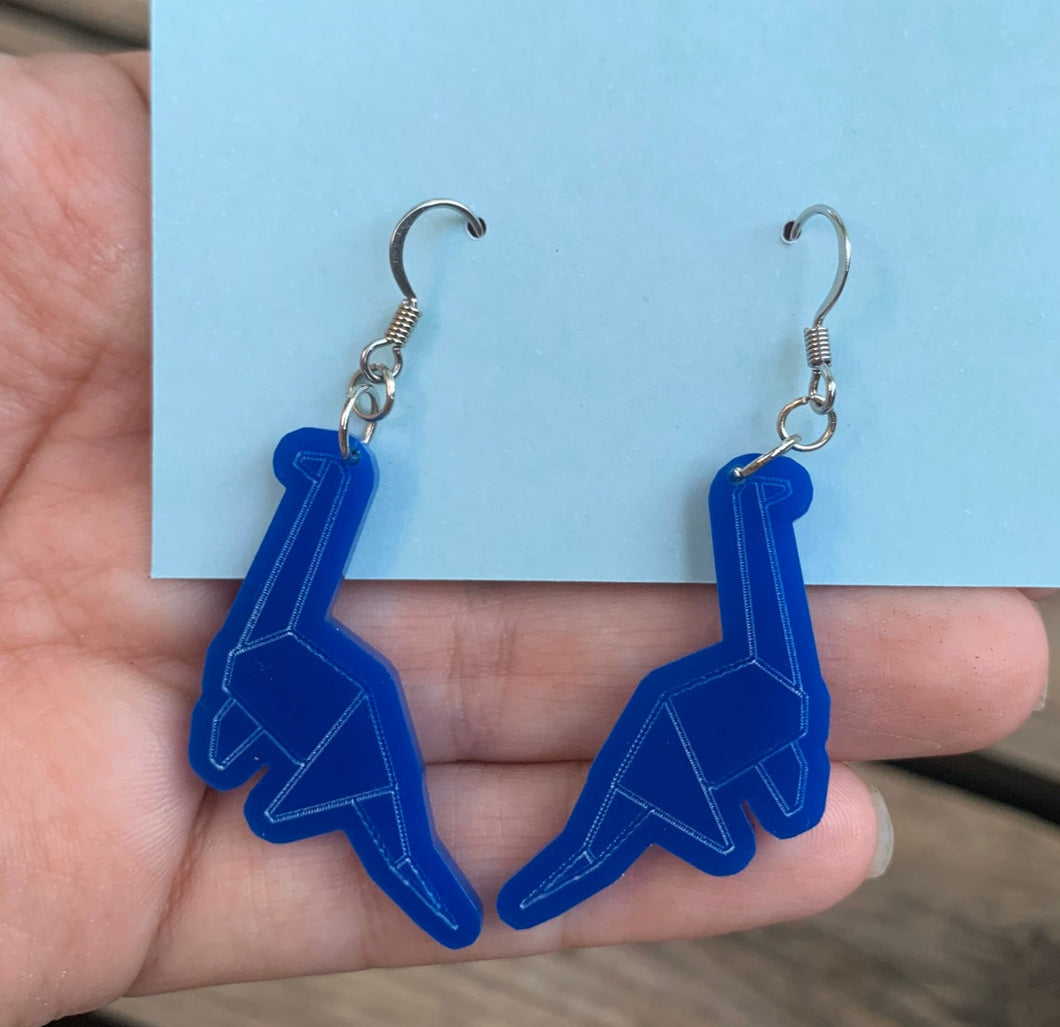 Origami Dinosaur Earrings