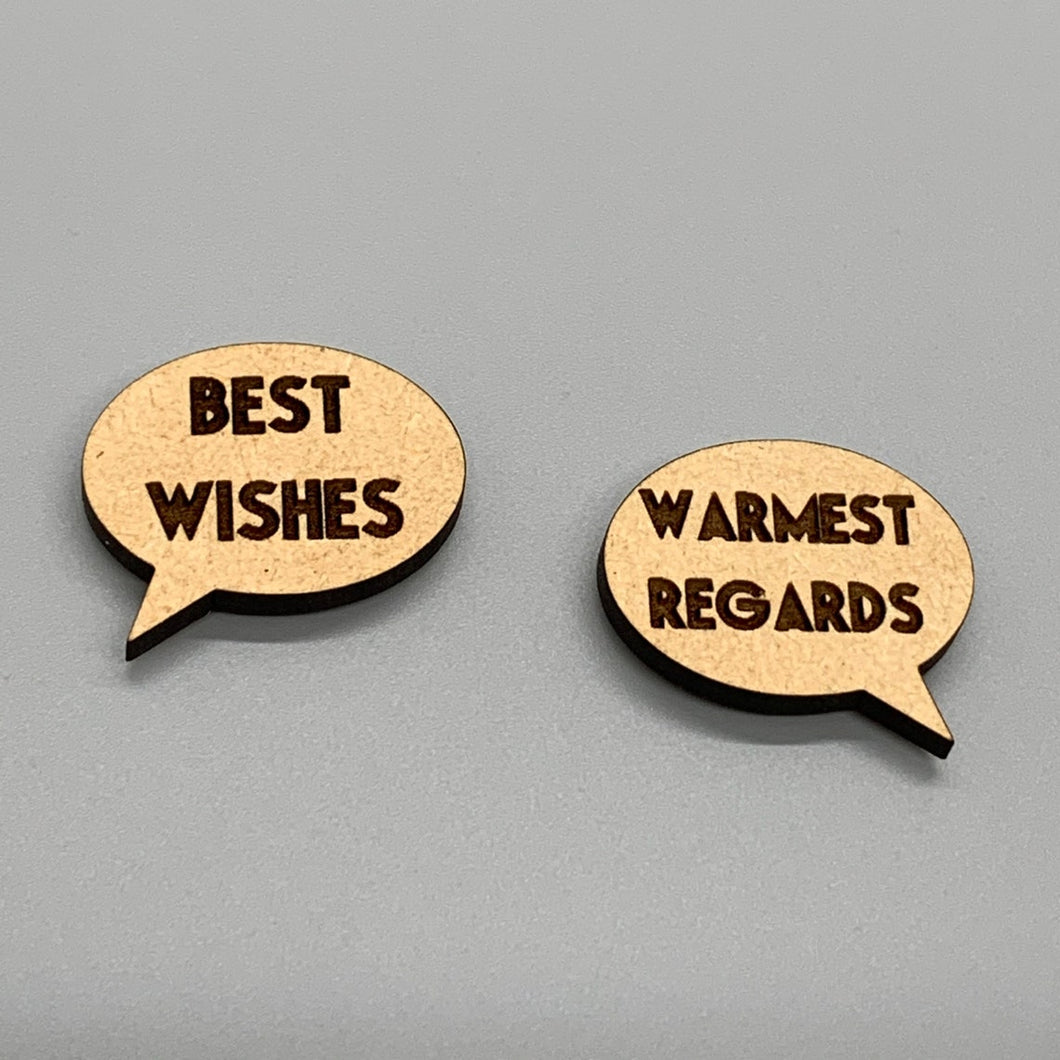 Best Wishes Warmest Regards Lapel Pin Set